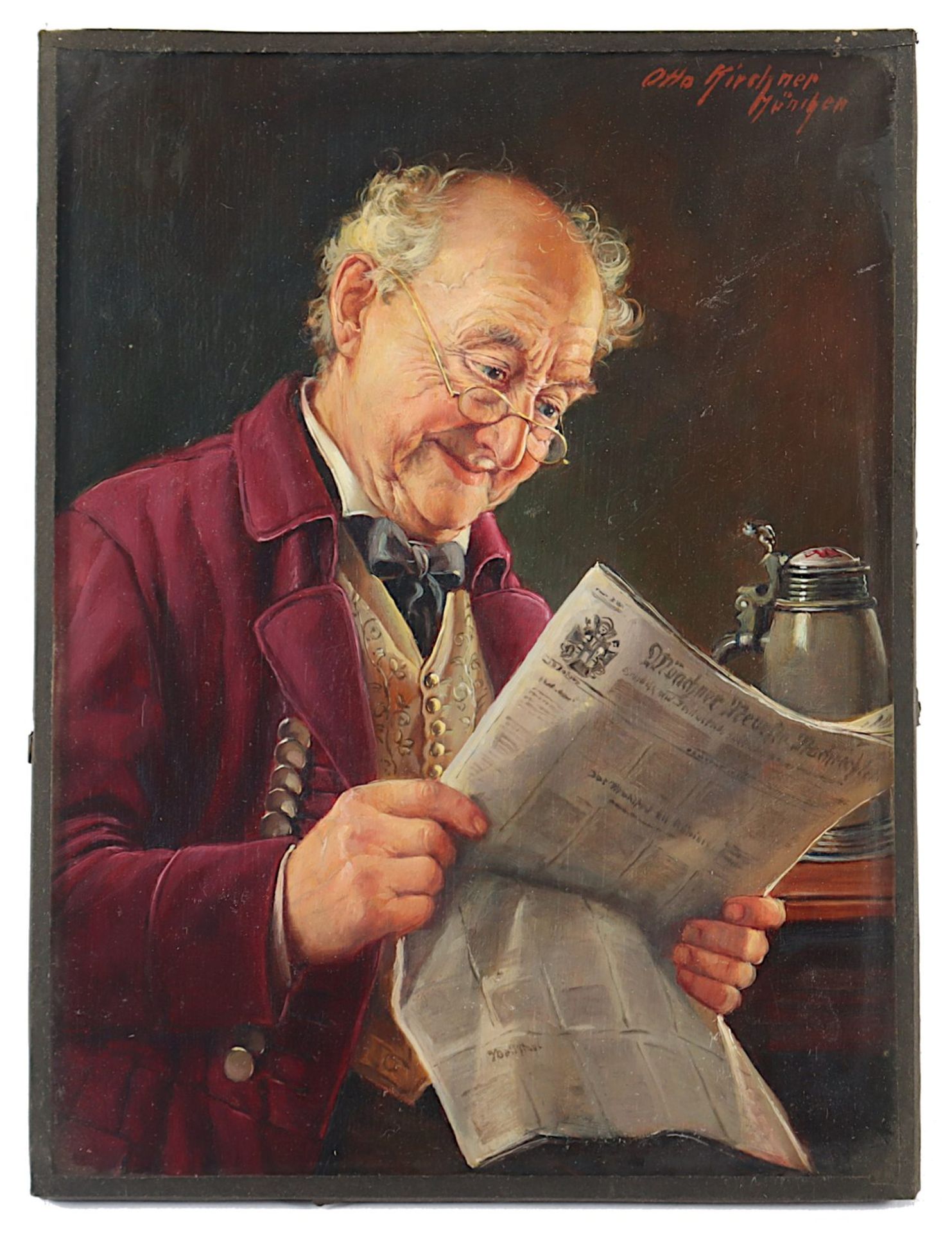 Kirchner, Otto (1887-1960), "Bei der Zeitungslektüre", R. - Image 2 of 3