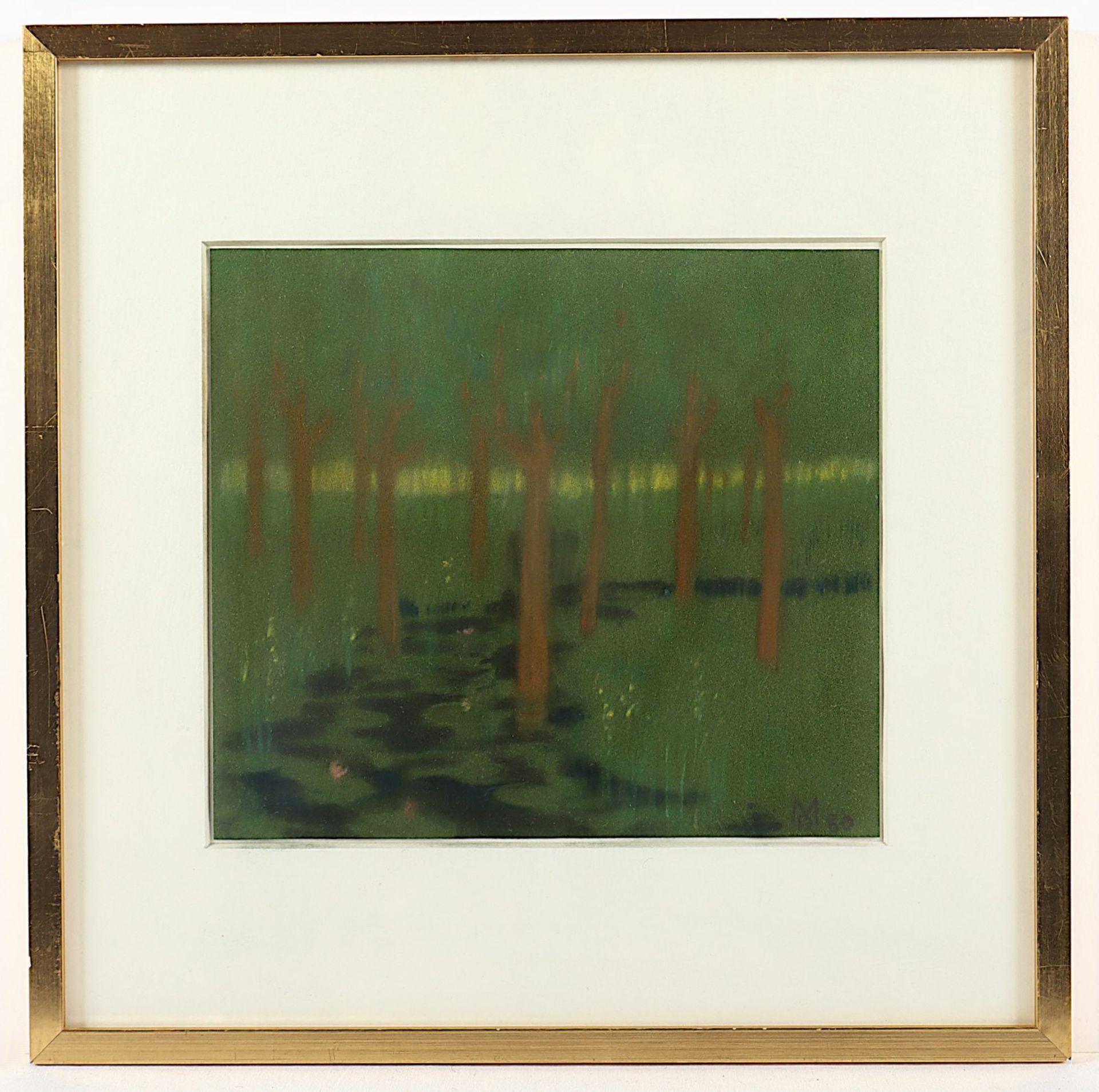 MÜLLER-RUIT, Walter, "Bachlauf", Pastell/Papier, 23 x 25