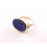 Ring, 750/ooo Gelbgold, Lapis-Lazuli