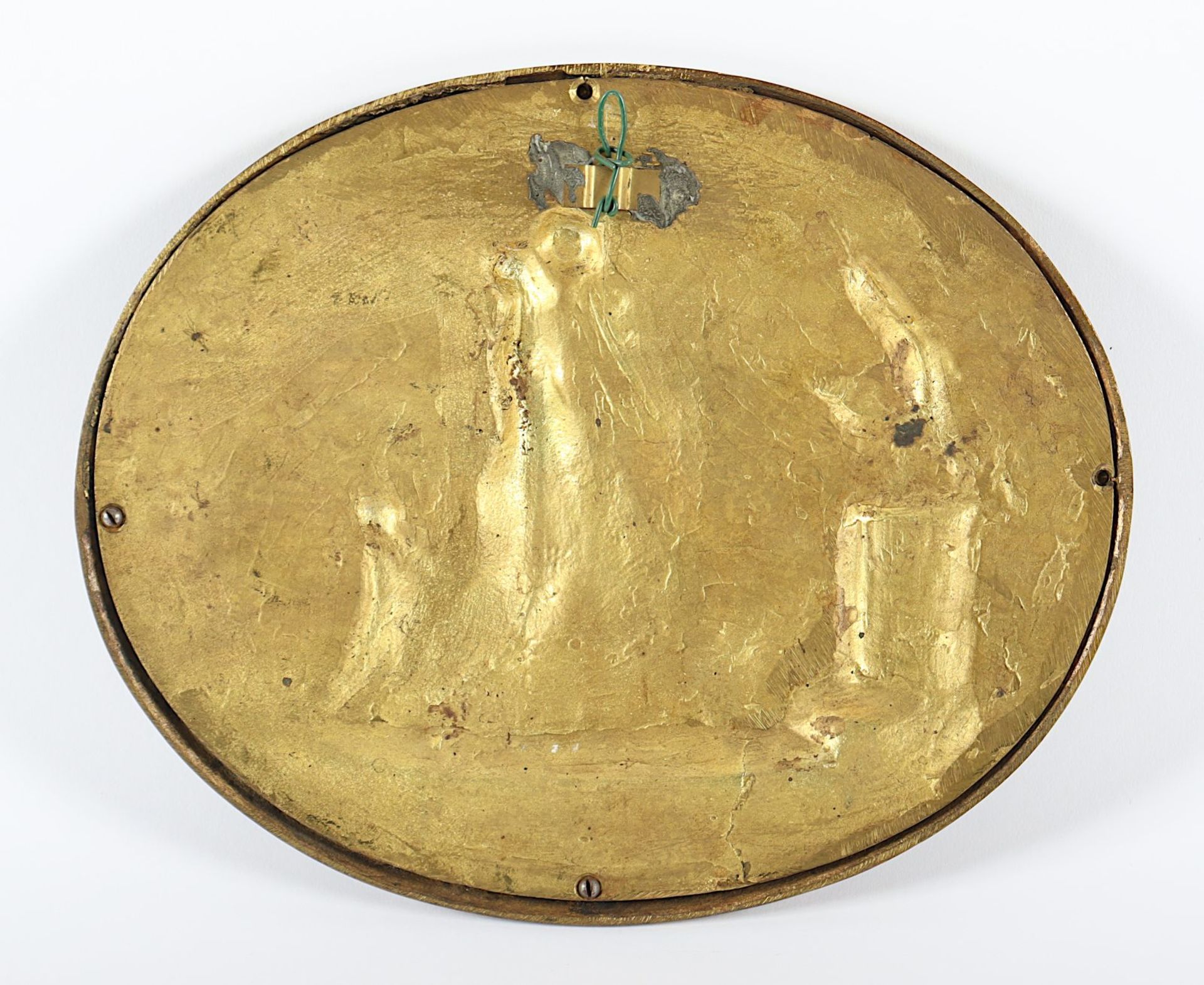 ovales Relief, Bronze - Bild 2 aus 2