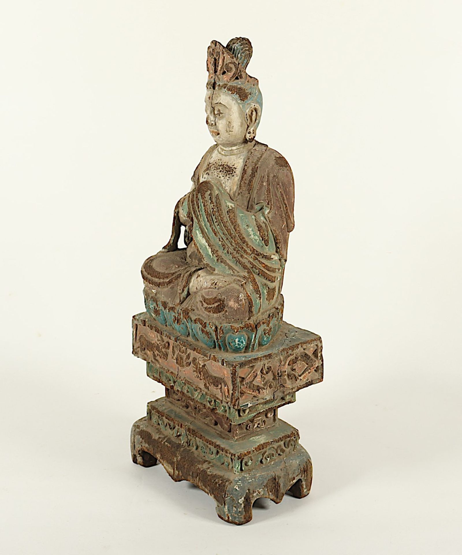 Guanyin, Holz, geschnitzt, China - Bild 3 aus 5