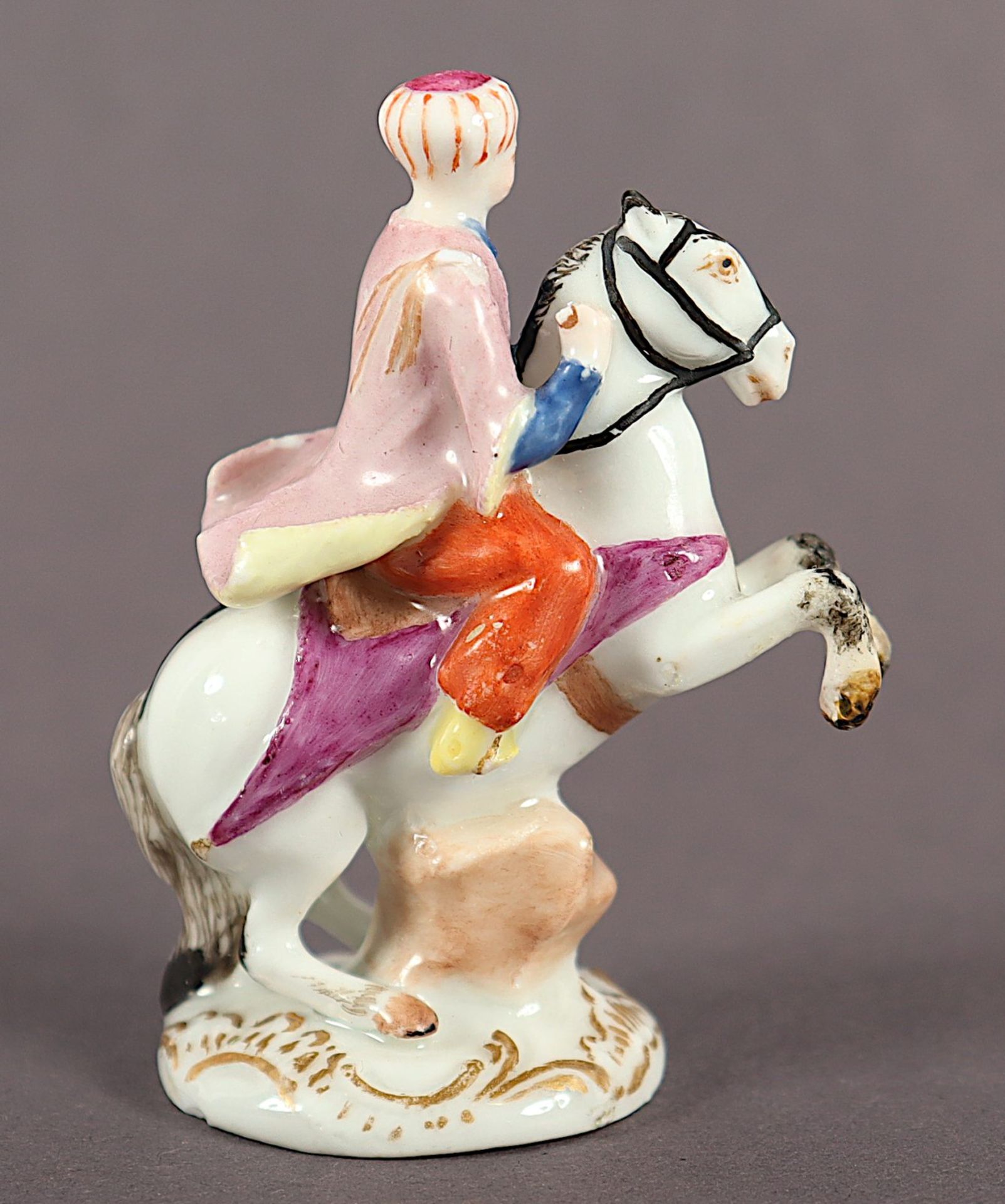 MINIATURFIGUR REITER, wohl MEISSEN, 19.Jh. - Bild 2 aus 3