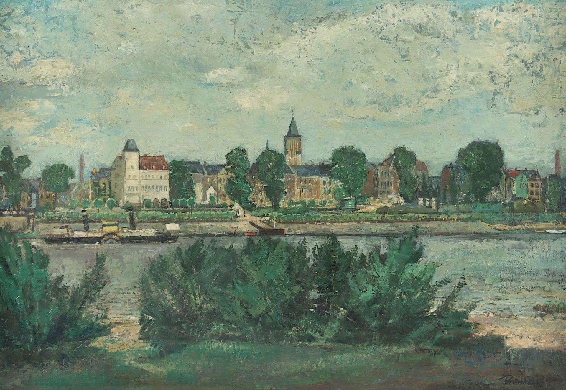 BRUNKOW, Willy (1904-1983), "Blick auf Köln Porz", R.