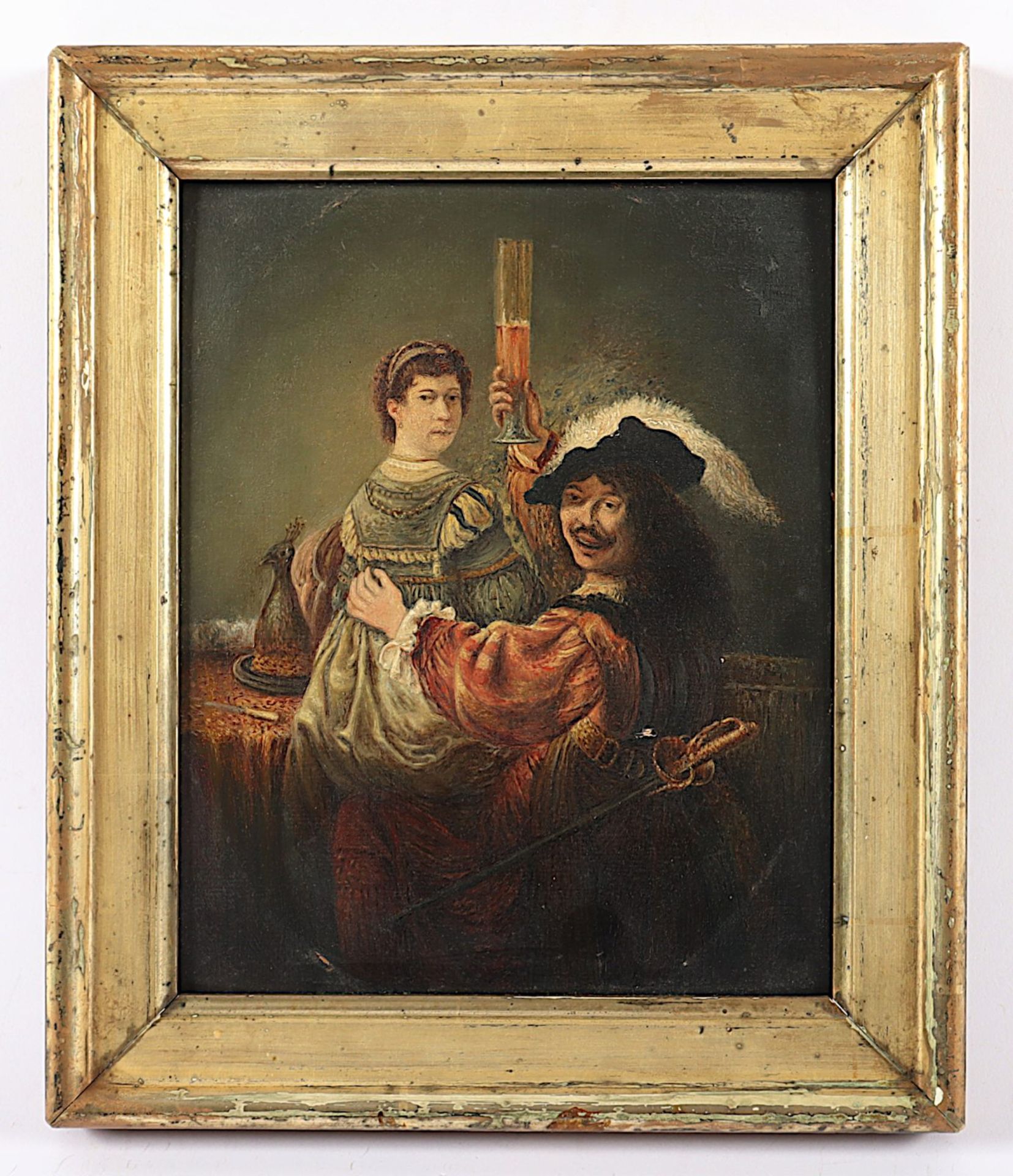 REMBRANDT VAN RIJN (1606-1669), Kopie nach, "Selbstbildnis mit Saskia", R. - Bild 2 aus 3