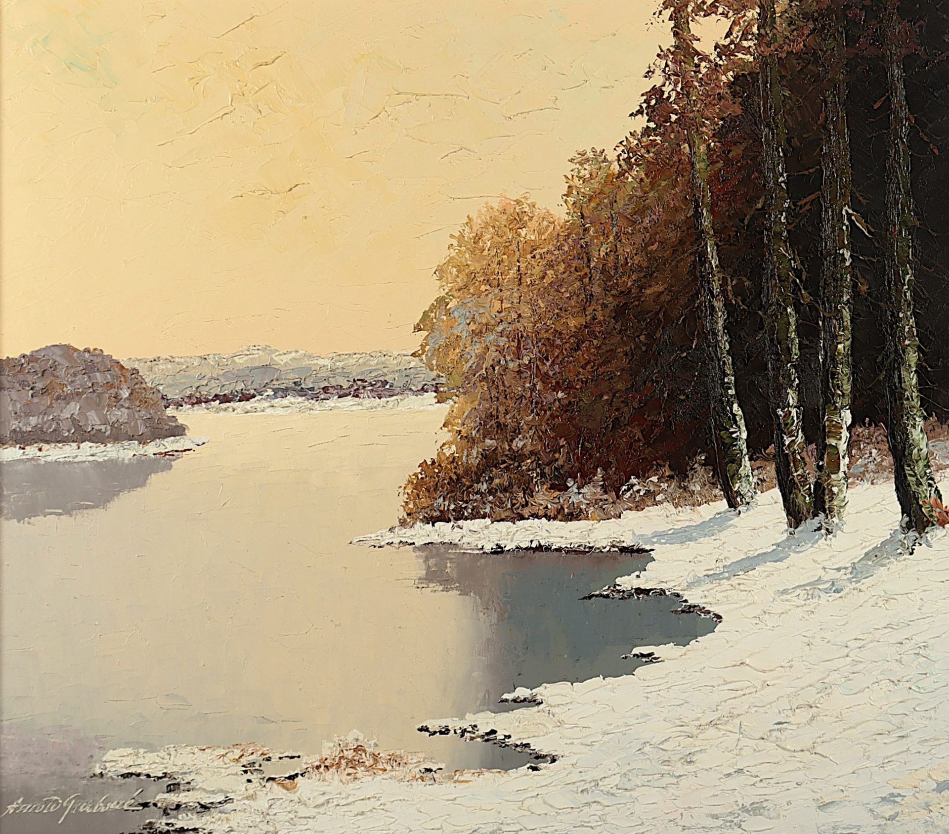 Graboné, Arnold (1898-1981), "Wintertag in Possenhofen", R.