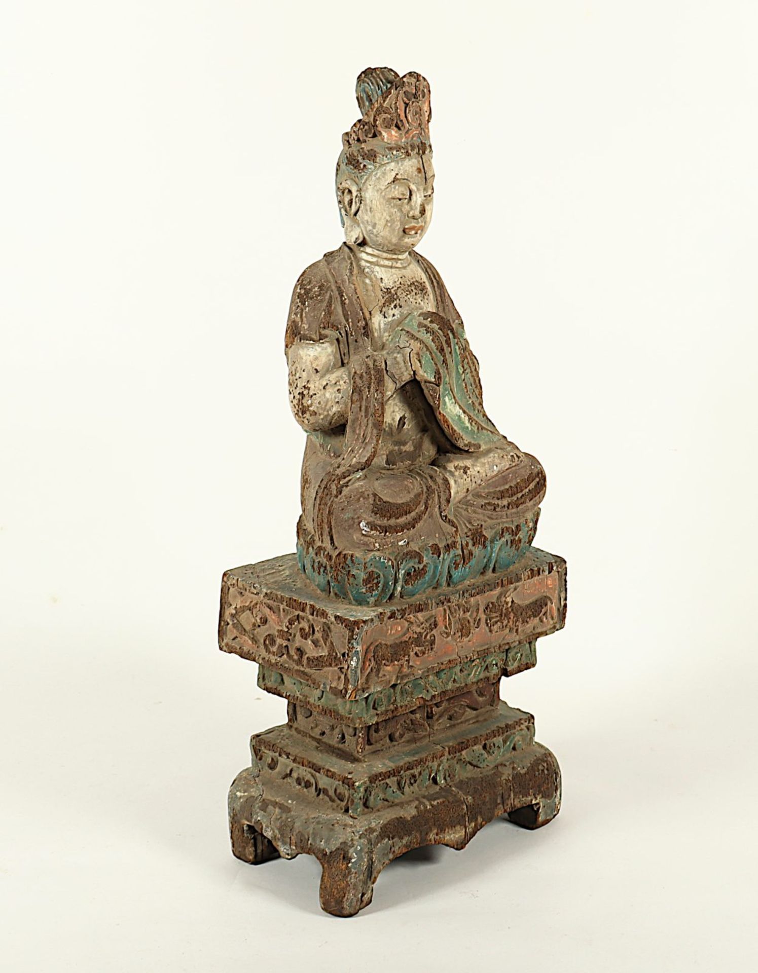 Guanyin, Holz, geschnitzt, China - Bild 4 aus 5