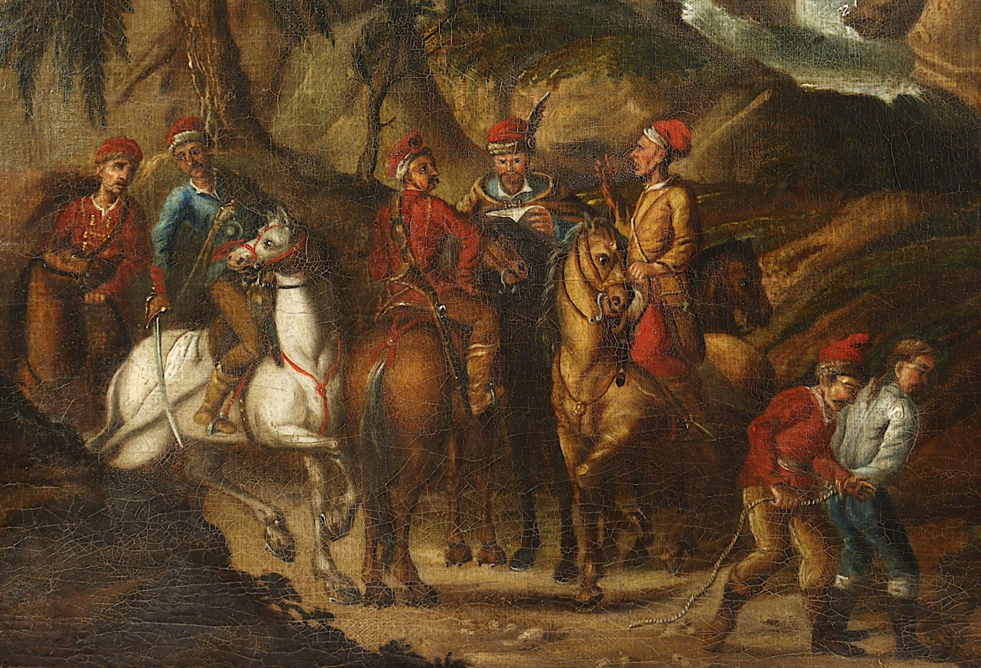 BOTH, Jan (ca.1618-1652), Umkreis/Schule, Soldaten mit einem Gefangenen vor idealisierter Landschaft - Bild 3 aus 4