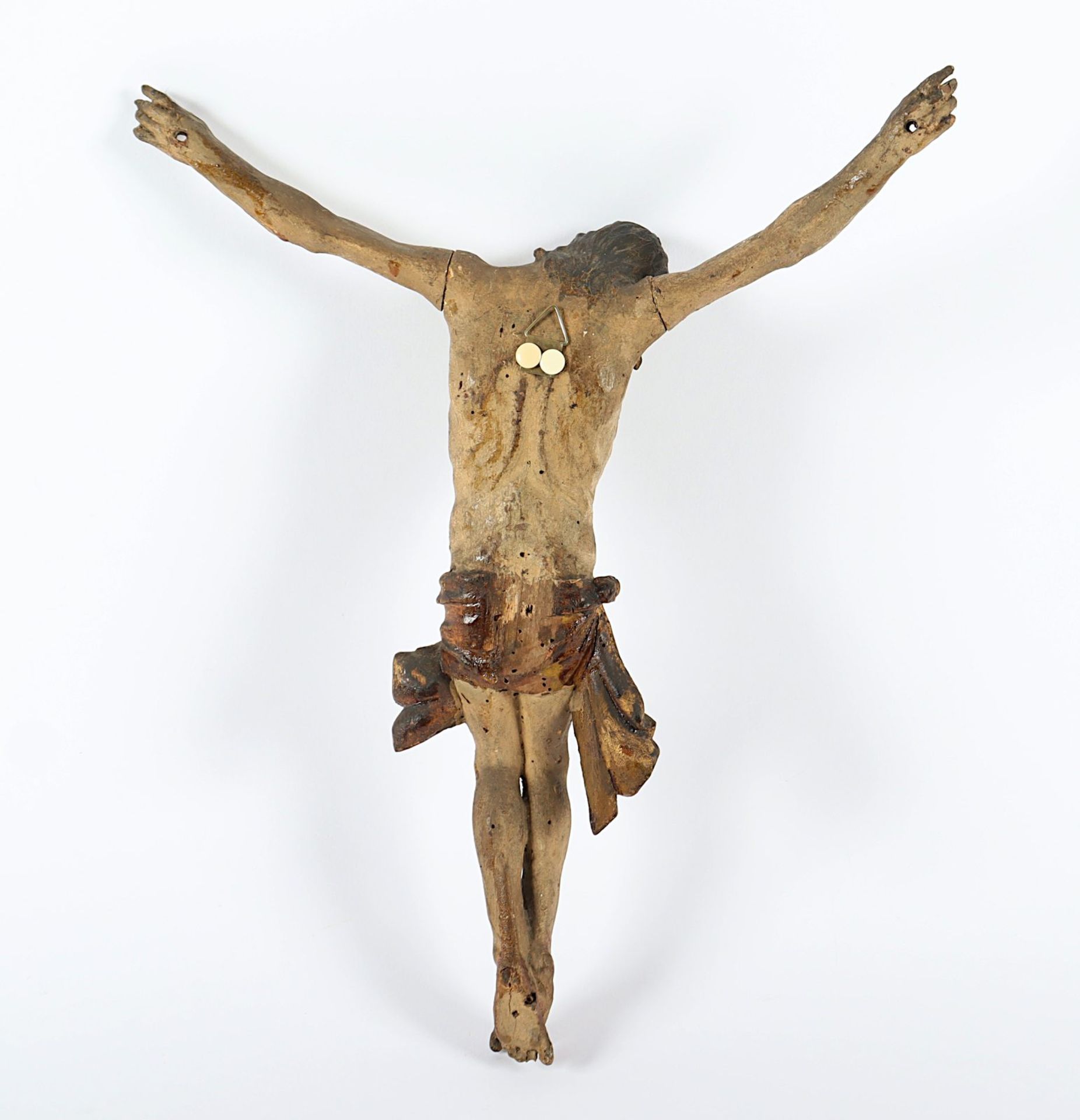 Corpus Christi, Holz, geschnitzt, farbig gefasst, deutsch, 18./19.Jh. - Image 3 of 3