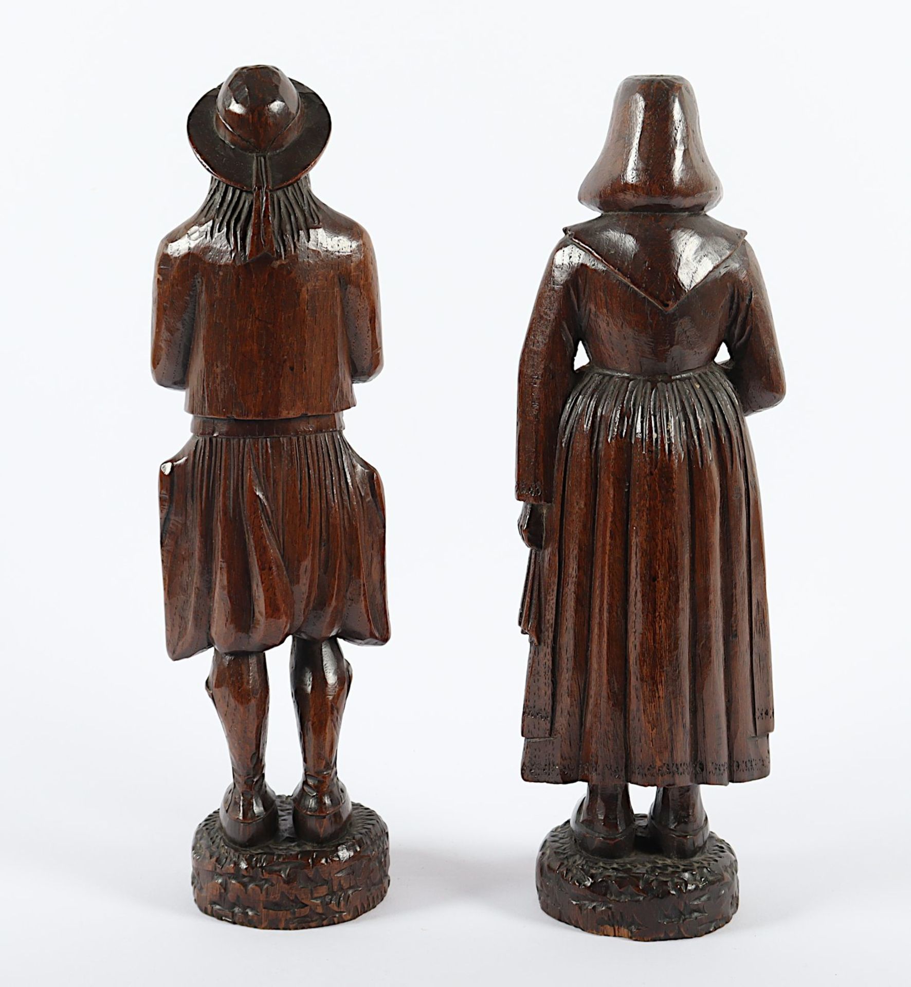 Paar Figuren, Holz, 18.Jh. - Image 4 of 4