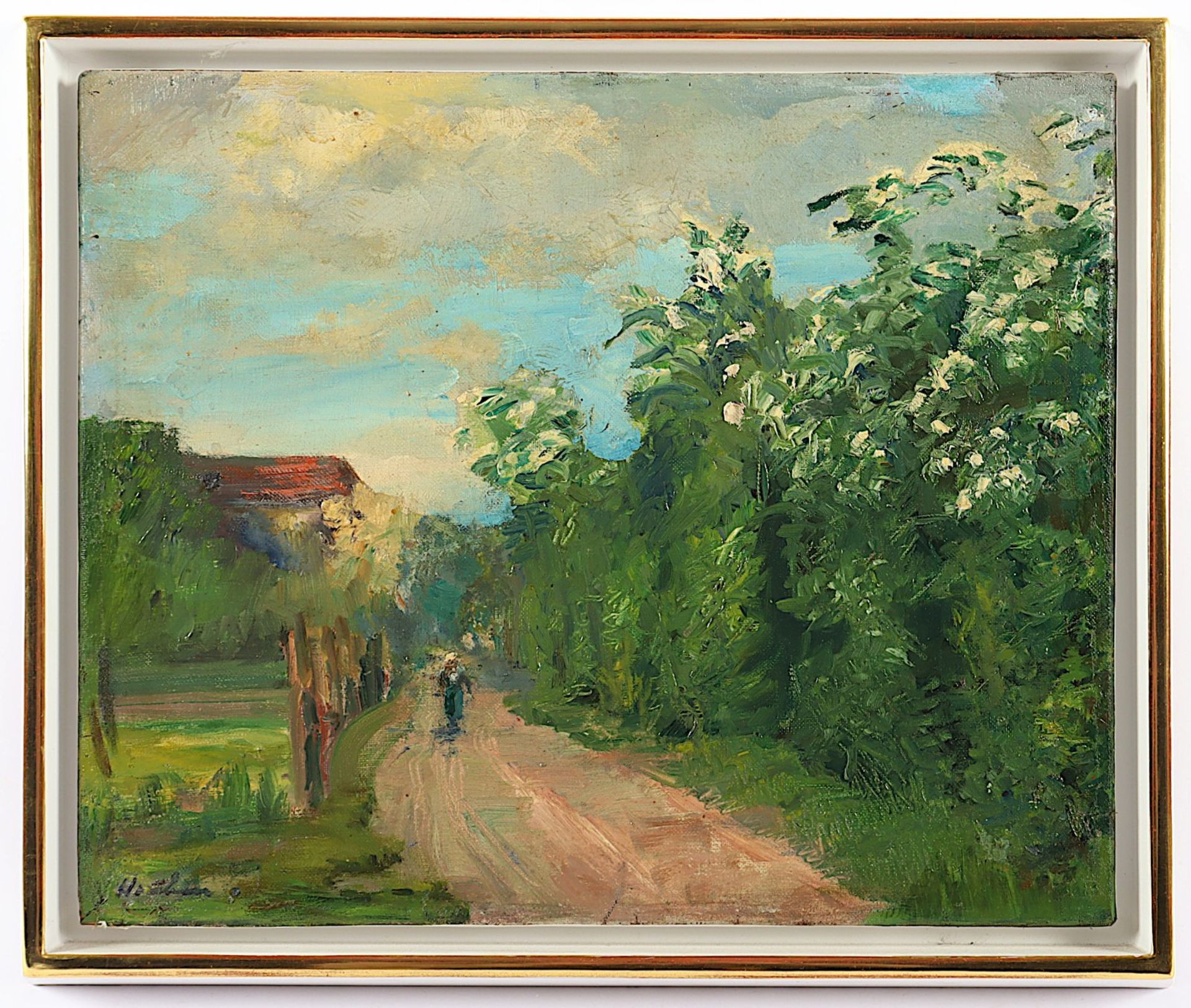HOUBEN, Heinrich (1885-1967), "Landschaft mit Dorfstraße", R.