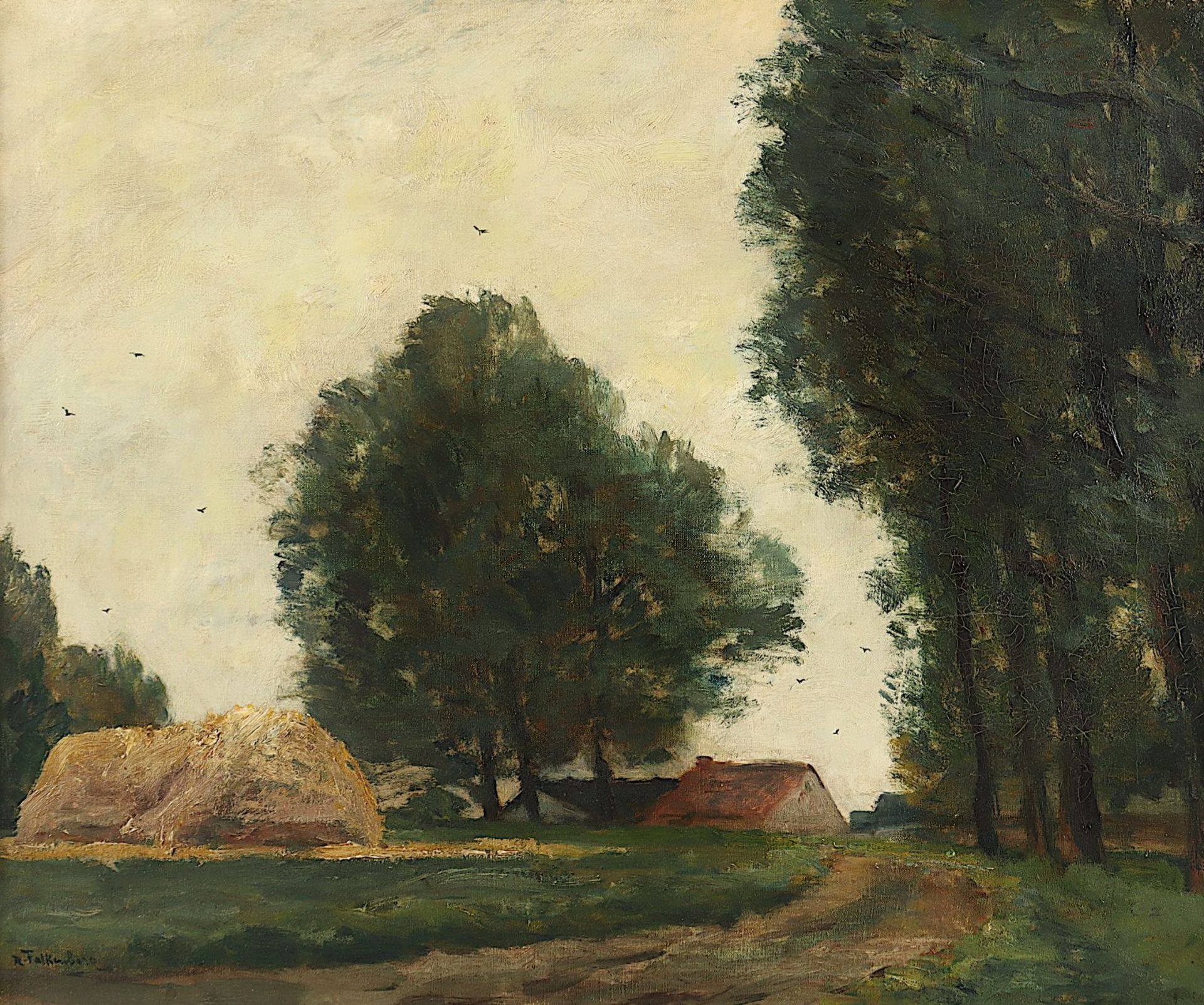 FALKENBERG, Richard (1875-1948), "Landschaft mit Gehöft", R. - Bild 2 aus 4