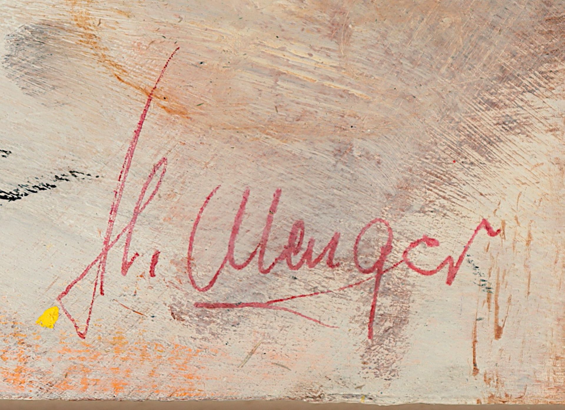 Menger, Helga, "Sturmfahrt", Acryl/Papier, 64 x 48, signiert, R. - Bild 2 aus 2