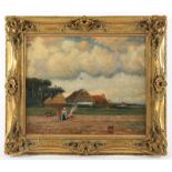 NIEDERLANDE A.20.JH., "Landschaft mit Bauernhof", R.