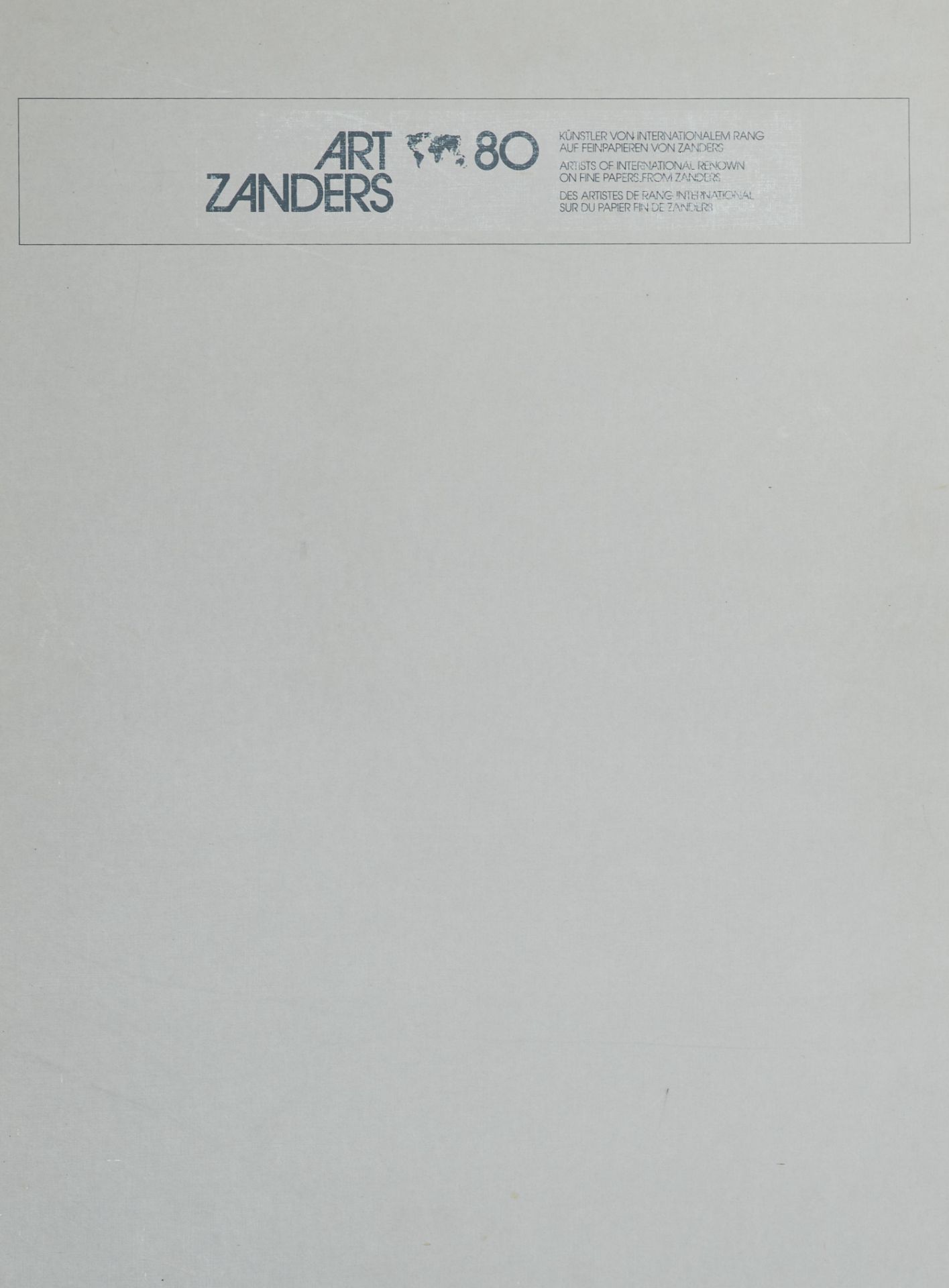 Künstlermappen - Art Zanders '80.