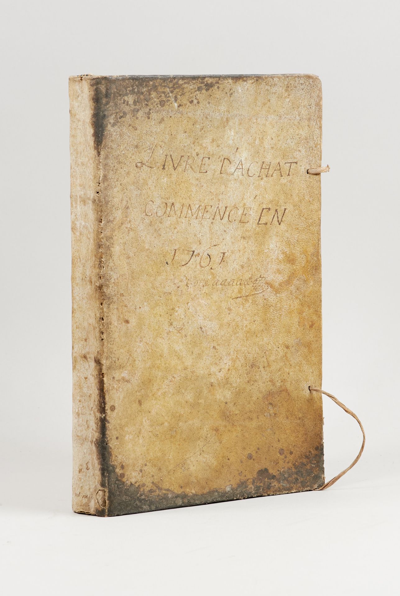 Rechnungsbuch - "Livre d'Achat commencé en 1761".