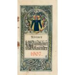 Kalender - Bayern - Verschollen - Kleiner Münchener Kalender 1907.