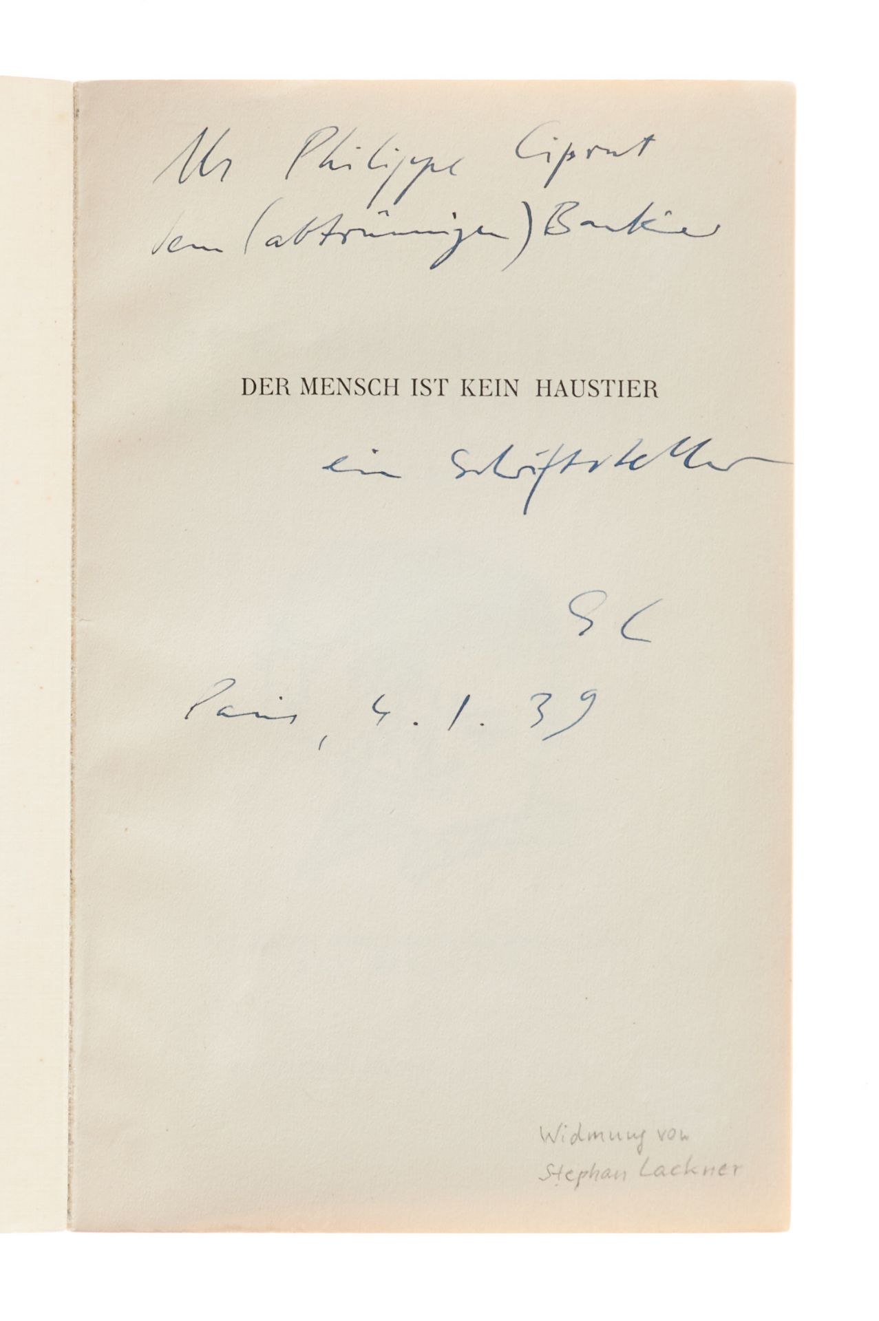 Beckmann - Widmungsexemplar - Lackner, S., - Image 2 of 4