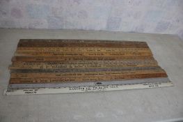 11 Antique Advertising Yardsticks