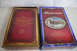 2 Budweiser Millenium Box Bottle w4 Glasses Sealed