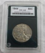 1944 MS68 Walking Liberty Half Dollar NGP