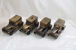 4 Antique Banthrico Car Banks
