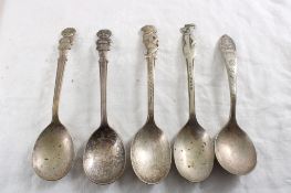 5 Silver Plate Children's Spoons