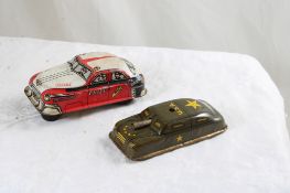 Argo Tin Military Car, Lupor Fire Chief Tin Litho
