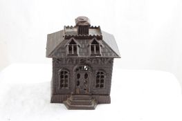 Antique Cast Iron State Bank Bldg. Coin Bank 6