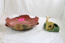 Roseville Magnolia & Shawnee Deer Planters