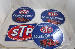 4 New/Old Stock STP Advertising Decals