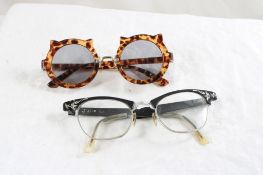 Kitty Cat Sunglasses, 1950s Cat Eye Eyeglasses