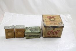 Tobacco Humidor, Mixture, 2 Tin Cigarette Carriers