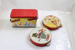 Tin Litho Lunchbox, Ohio Art & Kirckof Noisemakers
