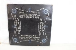 Antique Iowa Advertising Folding Card Table