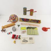 Vintage Glider, Noise Makers, Cap Gun & more