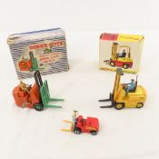 3 Fork Lift Trucks, Dinky Toys & Matchbox