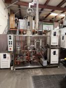 Used Stainless Steel Wiped Film Molecular Distillation Still. Model MD-25