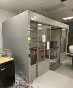 Used Genie Scientific 12ft x 7ft x 8ft Walk-In Fume Hood.
