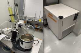 Used Heidolph Hei-VAP Ultimate 5L Rotary Evaporator w/ Hei-chill 1200, Vacuum Pump & Accessories.