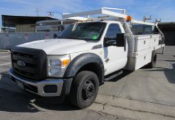 2013 FORD F-550 SUPER DUTY XLT CONTRACTORS TRUCK, SINGLE CAB, 2WD, 8 CYL., T 6.7L TURBO DIESEL OHV