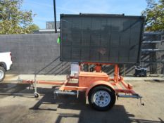 SOLAR CONSTRUCTION MESSAGE BOARD TRAILER, NO REGISTRATION, OFFERED SUBJECT TO CONFIRMATION