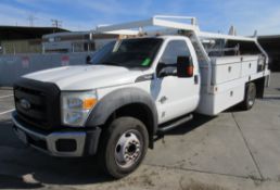 2012 FORD F-550 SUPER DUTY XLT CONTRACTORS TRUCK, SINGLE CAB., 2WD, 8 CYL., T 6.7L TURBO DIESEL
