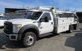 2016 FORD F-550 SUPER DUTY XL CONTRACTORS TRUCK, SINGLE CAB., 2WD, 8 CYL., T 6.7L TURBO DIESEL OHV