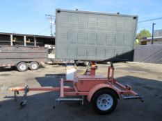 SOLAR CONSTRUCTION MESSAGE BOARD TRAILER, NO REGISTRATION, OFFERED SUBJECT TO CONFIRMATION