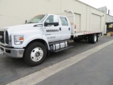 2022 ALMOST NEW FORD F-650SD FLATBED TRUCK WILL BE OFFERED SUBJECT TO CONFIRMATION