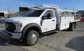 2018 FORD F-550 SUPER DUTY XLT CONTRACTORS TRUCK, SINGLE CAB, 2WD, 8 CYL., T 6.7L TURBO DIESEL OHV