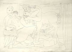 Ets "Le Repos du Sculpteur devant un Centaure et une Femme", Pablo Picasso