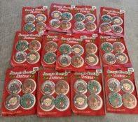 13 PACKS OF SEASONS GREETING BUTTONS WITH SAFETY PIN - 4 PER PACK