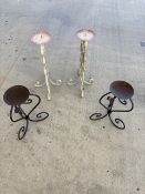 SET OF 4 CANDLE HOLDERS