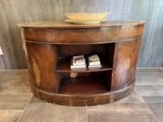 ORIGINAL EARLY 19TH CENTURY ANTIQUE KIDNEY SHAPED DESK WITH LEATHER TOP